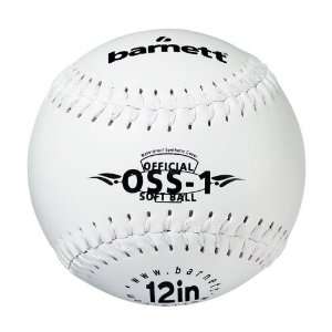  OSS 1 practice softball ball, size 12, white 1 dozen 