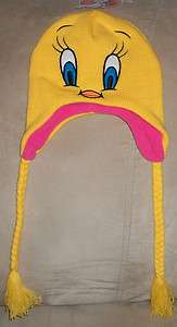 Tweety Bird Laplander Ski Knit Hat Cap Brand New Looney Tunes Warner 