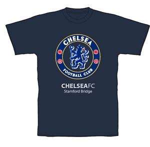Chelsea FC Sport Soccer T Shirt Navy Blue  
