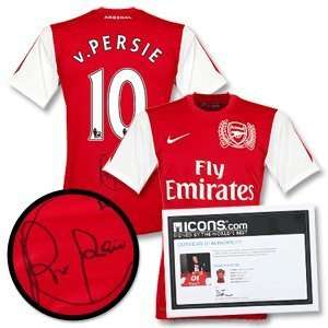   11 12 Arsenal Home Robin Van Persie Signed Jersey