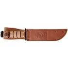 JB Outman Bonneval Hunter Bowie White Knife with Leather Sheath