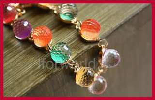 Colorful Candy glass crystals beads Bracelet Nice 2012 Hot sale  