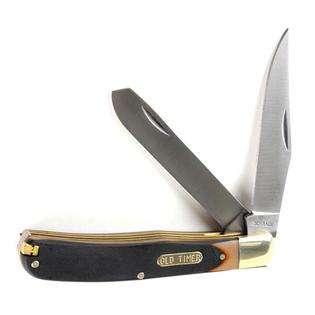 Schrade Old Timer Bearhead 2 Blade Trapper Knife 