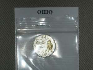 Gold & Silver highlighted state quarter Ohio  