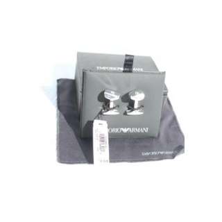 Emporio Armani .925 Silver Cufflinks $150 BN in Gift Box 100% 