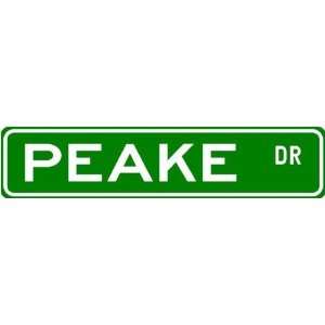  PEAKE Street Name Sign ~ Family Lastname Sign ~ Gameroom 