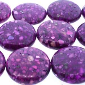 Mosaic Magnesite Beads  Coin Plain   28mm Diameter   Sold by 16 Inch 