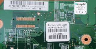 HP G72 615849 001 Laptop Motherboard System Board   Working/READ notes 