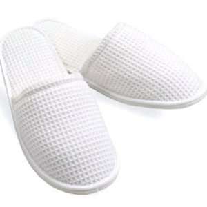 Light & Luxurious Waffle Slippers in White  (BAC091476) [Kitchen 