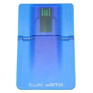  Slim Data 4GB USB Card   Blue Electronics