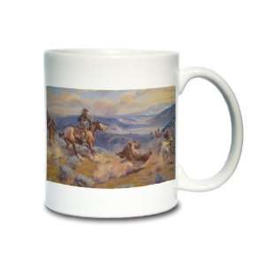 Cowboys Lasso a Bear Coffee Mug