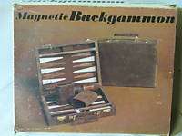 Vintage Magnetic Backgammon Game with Case  