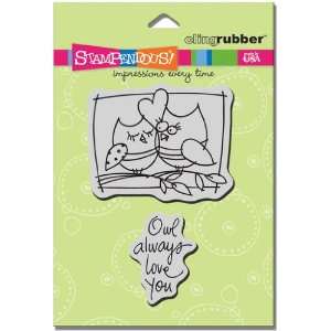   BlockArt Owl Love Set   Cling Rubber Stamps Arts, Crafts & Sewing