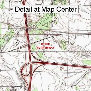 USGS Topographic Quadrangle Map   De Witt, Iowa (Folded/Waterproof 