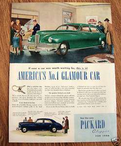 1946 Packard Clipper Ad Americas No. 1 Glamour Car  