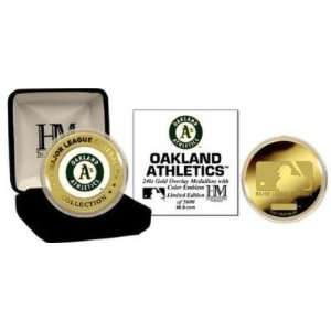  Oakland Athletics 24KT Gold and Color Team Mint Coin 