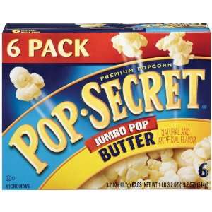 Pop Secret Jumbo Pop Butter Popcorn, 6 Count  Grocery 