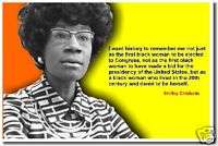 Shirley Chisholm   Congresswoman POSTER  