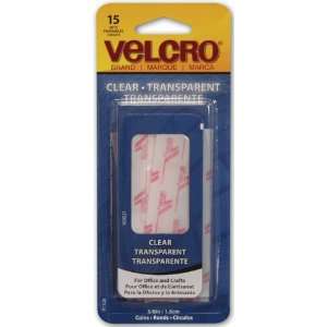  Velcro Brand Sticky Back Coins 5/8 15/Pkg Clear Arts 