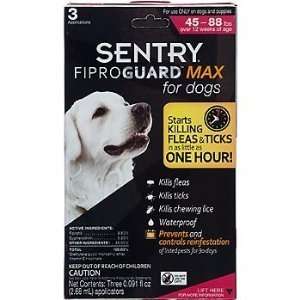   Sentry Fiproguard Max For Dogs 3 Month 45 88 Pounds