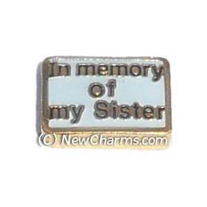  In Memory Of My Sister Floating Locket Charm Jewelry