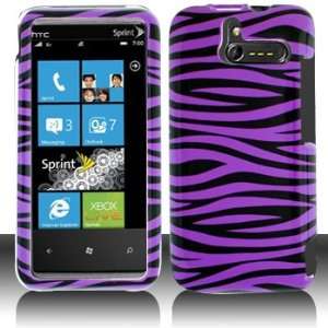  HTC 7575 Arrive Purple Black Zebra Case Cover Protector 