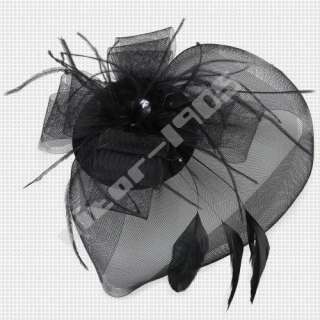 black feather hair clip mini top hat