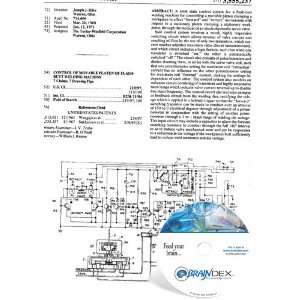   Patent CD for CONTROL OF MOVABLE PLATEN OF FLASH BUTT WELDING MACHINE