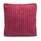 CC Home Furnishings 16 Vivid Raspberry Pink Striped Square Throw 