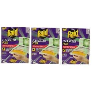  Raid Flea Killer Plus Flea Trap Refills (3 PACK) Pet 