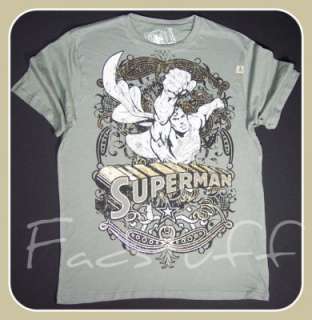 LOT 29 Mens GREY Superman T Shirt TEE Urban Retro NWT  