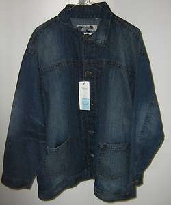 New Mens Godbody Denim Technology Button Front Jeans Jacket Coat Size 