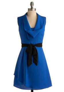 Loyal Blue Dress  Mod Retro Vintage Printed Dresses  ModCloth