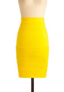   the Sun of It Skirt   Mid length, Pinup, Yellow, Solid, Party, Spring