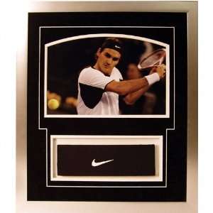  Roger Federer Framed Black Nike Headband Autographed 