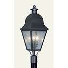 NEW 3 Light Colonial Lg Outdoor Post Lamp Lighting Fixture, Bronze 