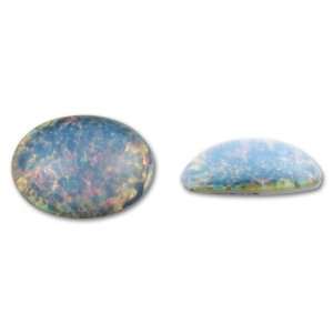  13x18mm Oval Glass Cabochon   Blue Opal Arts, Crafts 