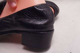 Cole Haan Loafers Black Leather Heels 8.5 B Womens Casual Shoes  
