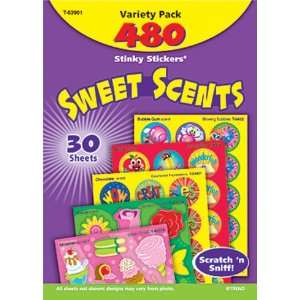  5 Pack TREND ENTERPRISES INC. STINKY STICKERS SWEET SHAPES 