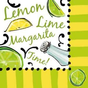  Lemon Lime Margarita Time Cocktail Napkins Kitchen 