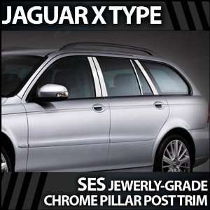 2003 2007 Jaguar X Type/Station/Wagon 8pc. SES Chrome Pillar Trim 