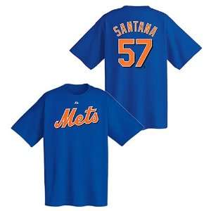  Johan Santana New York Mets Blue Jersey Name & Number T 