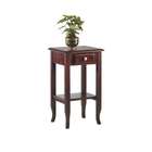 Office Star Products ME04 Telephone Table with Drawer   Merlot