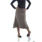 Yala Designs Eco Friendly Womens Tea Length Skirt   X Large   Cassis