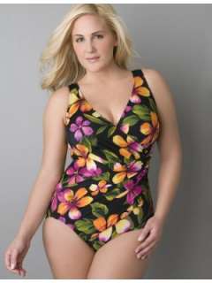 LANE BRYANT   Garden Oceanus swimsuit by Miraclesuit® customer 
