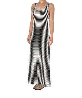 Black Pattern (Black) Striped Vest Maxi Dress  204832609  New Look