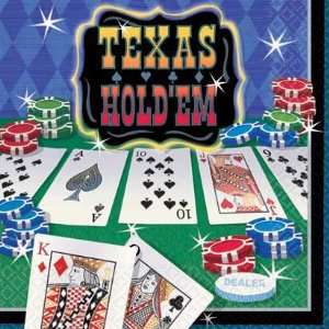  Texas Holdem Beverage Napkins 16ct Toys & Games