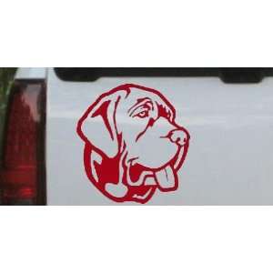 Mastiff Dog Animals Car Window Wall Laptop Decal Sticker    Red 12in X 