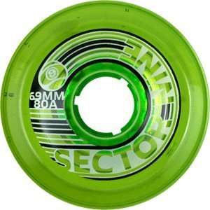  Sector 9 Slalom Clear Green 80a 69mm Skateboard Wheels 
