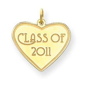   IceCarats Designer Jewelry Gift 14K Class Of 2011 Heart Charm Jewelry